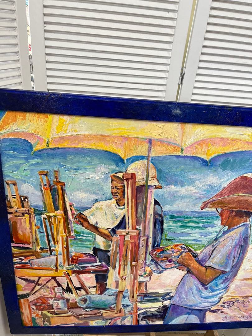 巨大ハワイアンアート 原画 真作 Ana Monaghan アナ・モナハン 額装