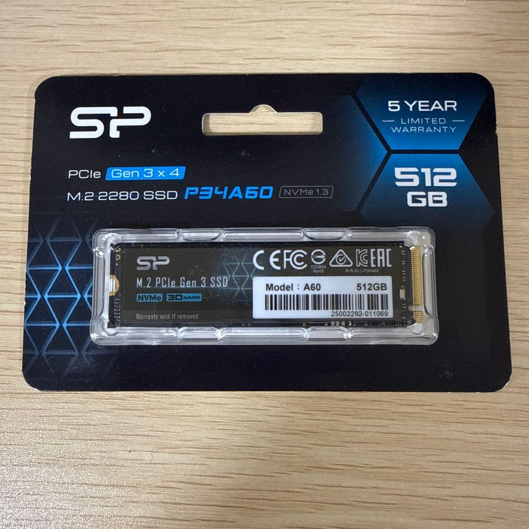 新品未開封！シリコンパワー SSD 512GB M.2 2280