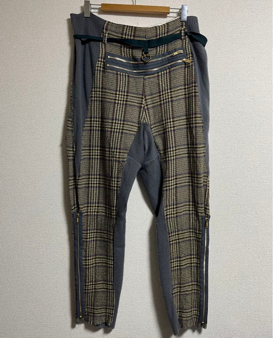 UNDERCOVER アンダーカバー　途中縮絨ジョッパーズチェックパンツ