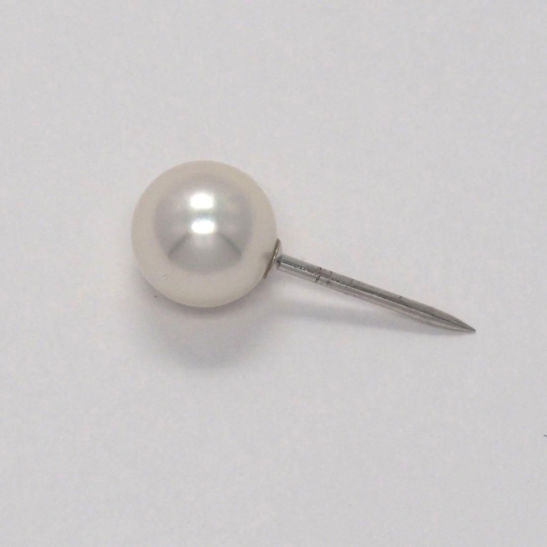 【MIKIMOTO】K18WG パール ピンブローチ