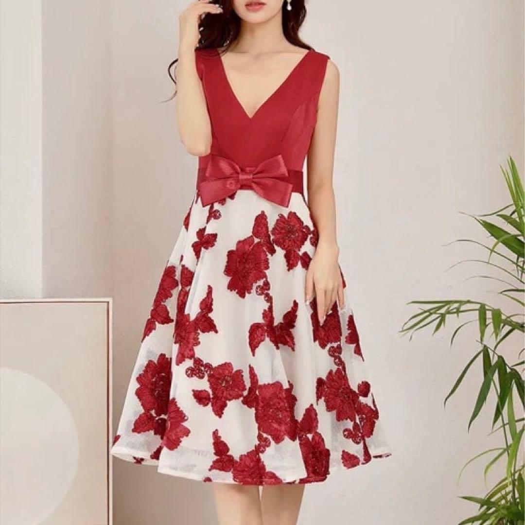 SETTAN［花柄刺繍］ドレス　ノースリーブ　ERUKEI LK　エルケイドレス