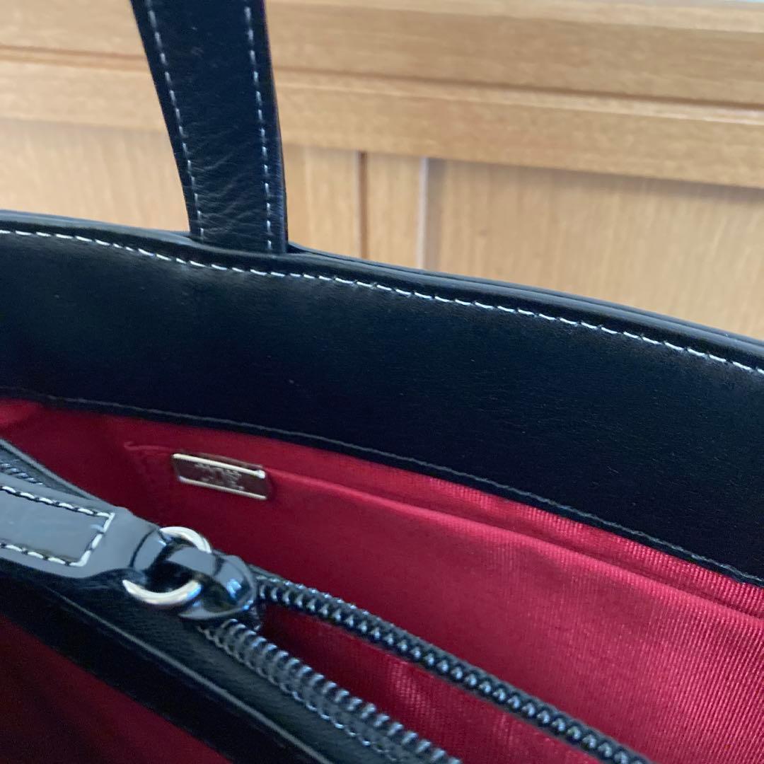 濱野皮革工藝　ハマノ HAMANO セレブミニ ショルダーバッグ　エナメル　黒