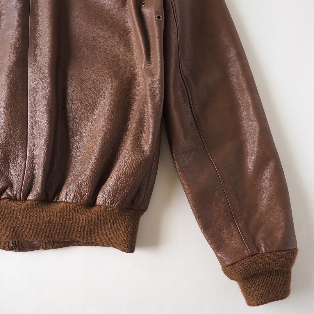 ラルフローレン　極美品　A-2　レザージャケット　本革　ブラウン