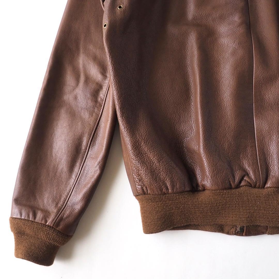ラルフローレン　極美品　A-2　レザージャケット　本革　ブラウン