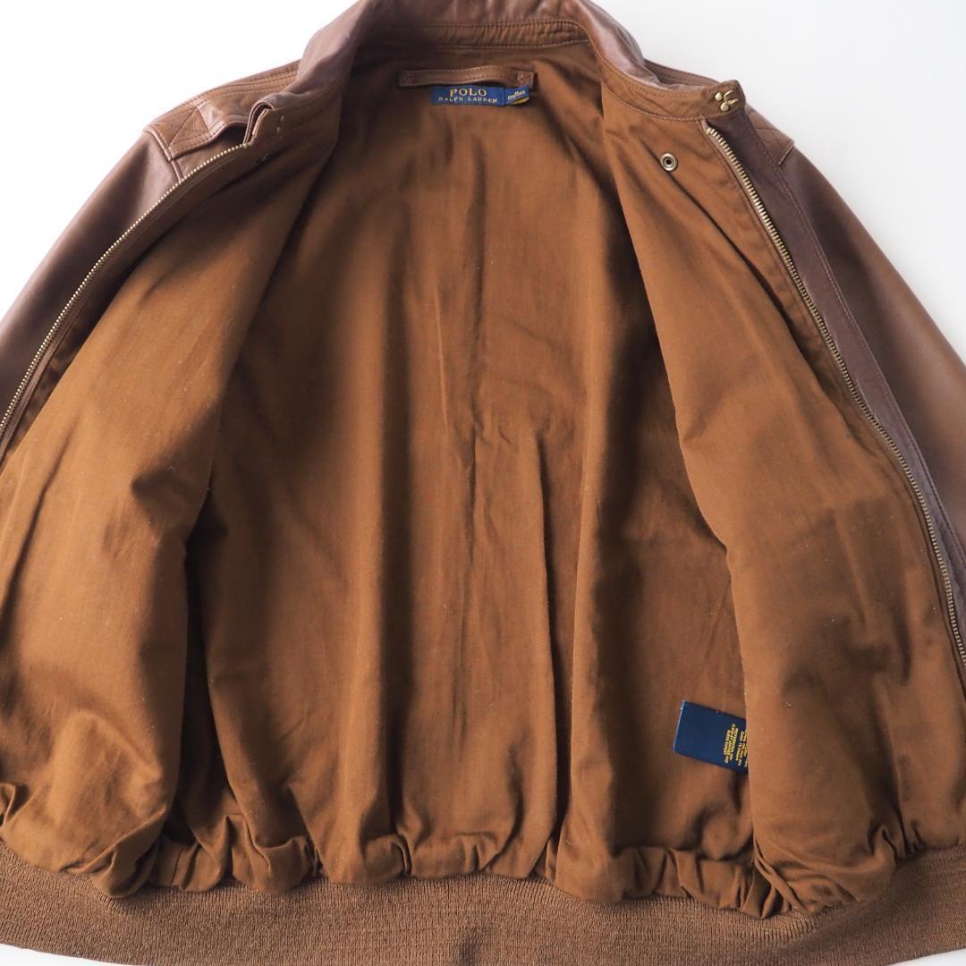 ラルフローレン　極美品　A-2　レザージャケット　本革　ブラウン
