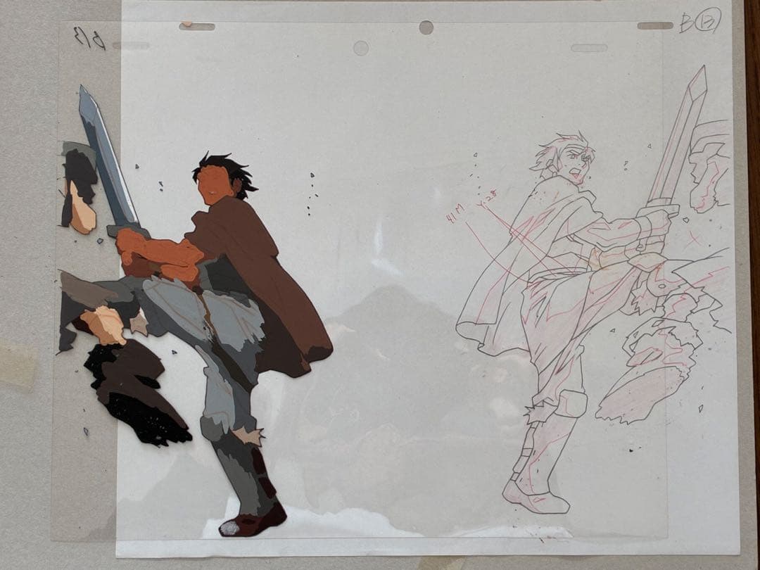 【貴重】ロードス島戦記　英雄騎士伝　手書きセル画＋コンテセット 6枚まとめ売り