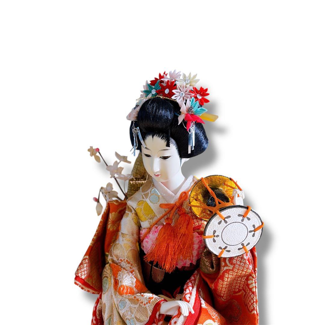 舞妓 日本人形 ガラス目 着物人形 和装 置物