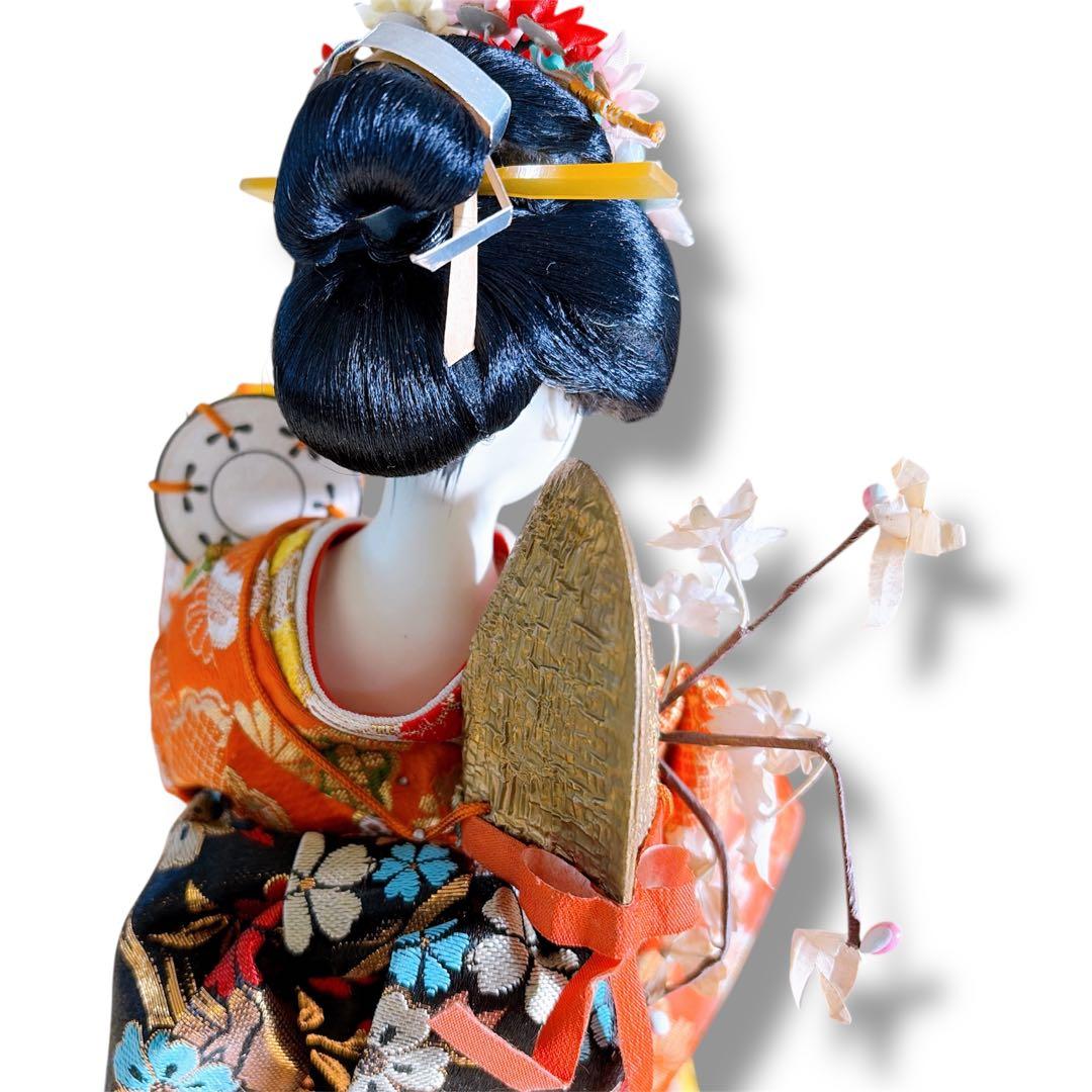 舞妓 日本人形 ガラス目 着物人形 和装 置物