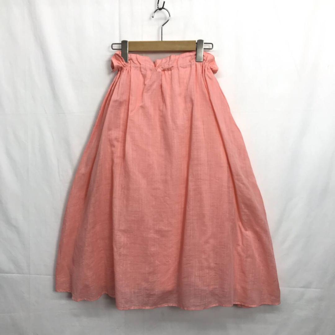 ゴーシュ リネン コットン ギャザースカート●2●ピンク 定価￥28.000＋税