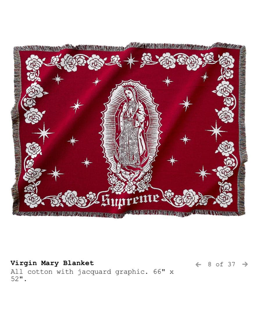 小物 Supreme Virgin Mary Blanket 18 AW WEEK 6