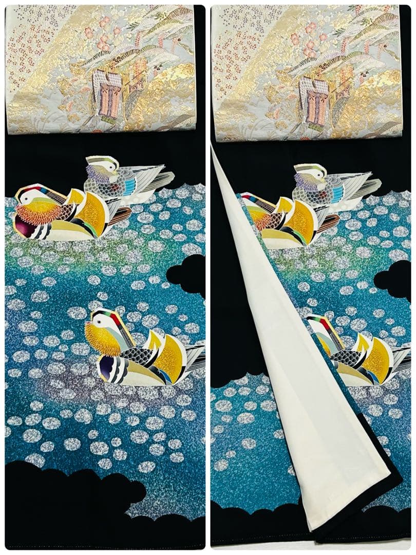 最最高級　人間国宝羽田登喜男黒留袖フルセット 西陣織高級袋帯2本付き