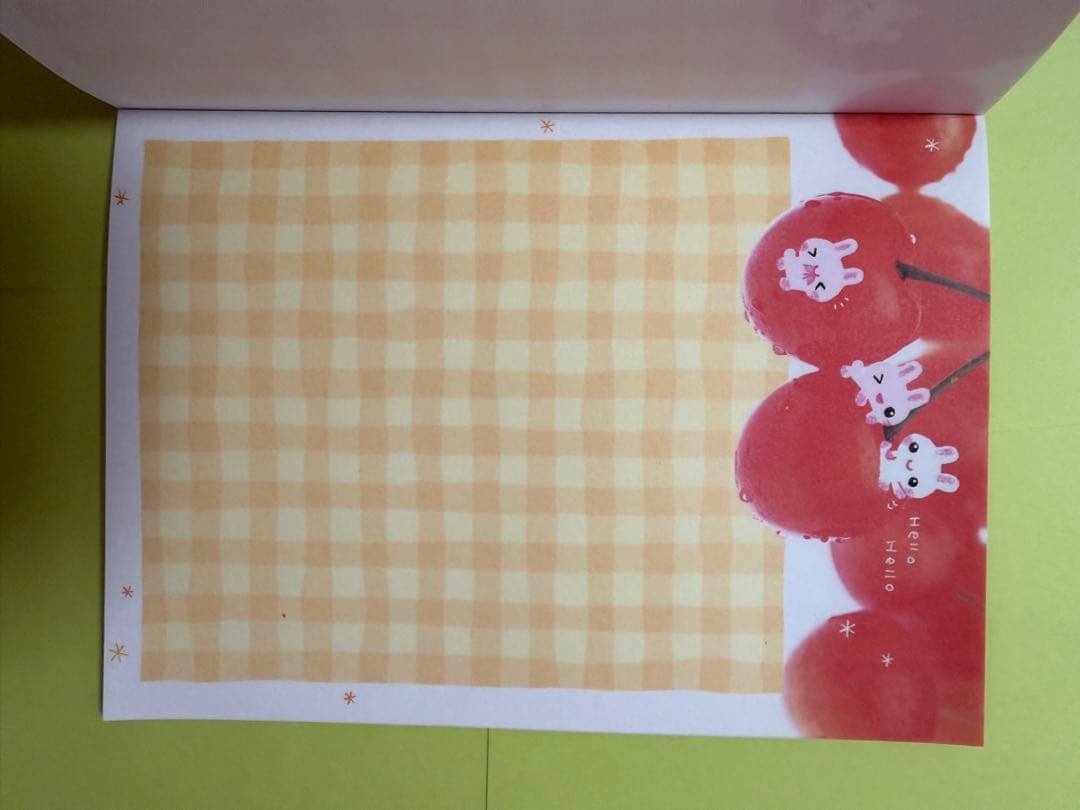 平成レトロ うさぎ さくらんぼ メモ帳 シール付き 当時物