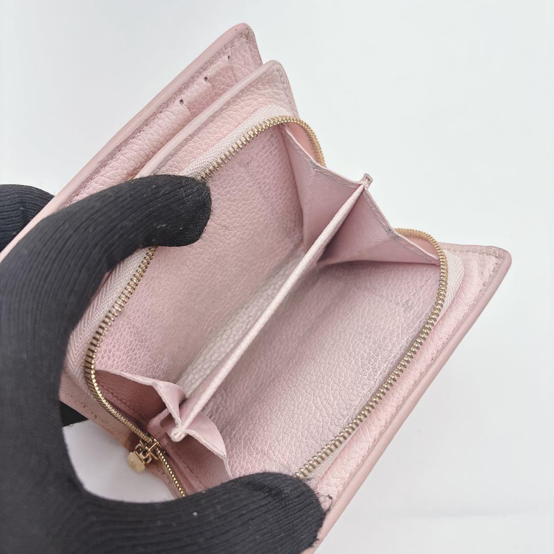 鑑定済　ルイヴィトン 折財布 モノグラムアンプラント ポルトフォイユ クレア