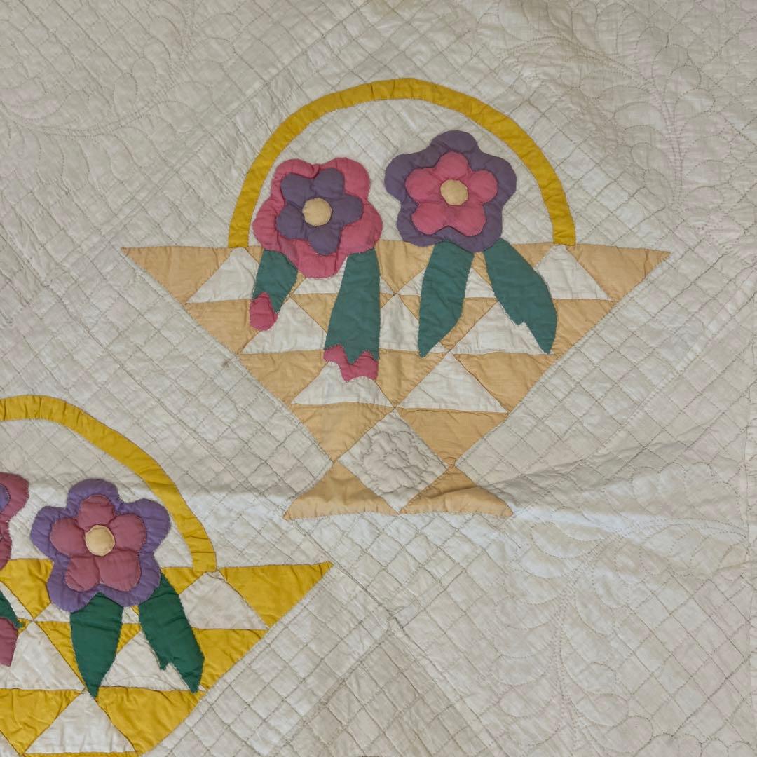 アンティークキルト✴︎フラワーバスケット