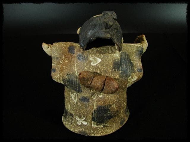 滝上 真由美 わらべ 陶人形 創作陶器 常滑 陶房玄ー c337