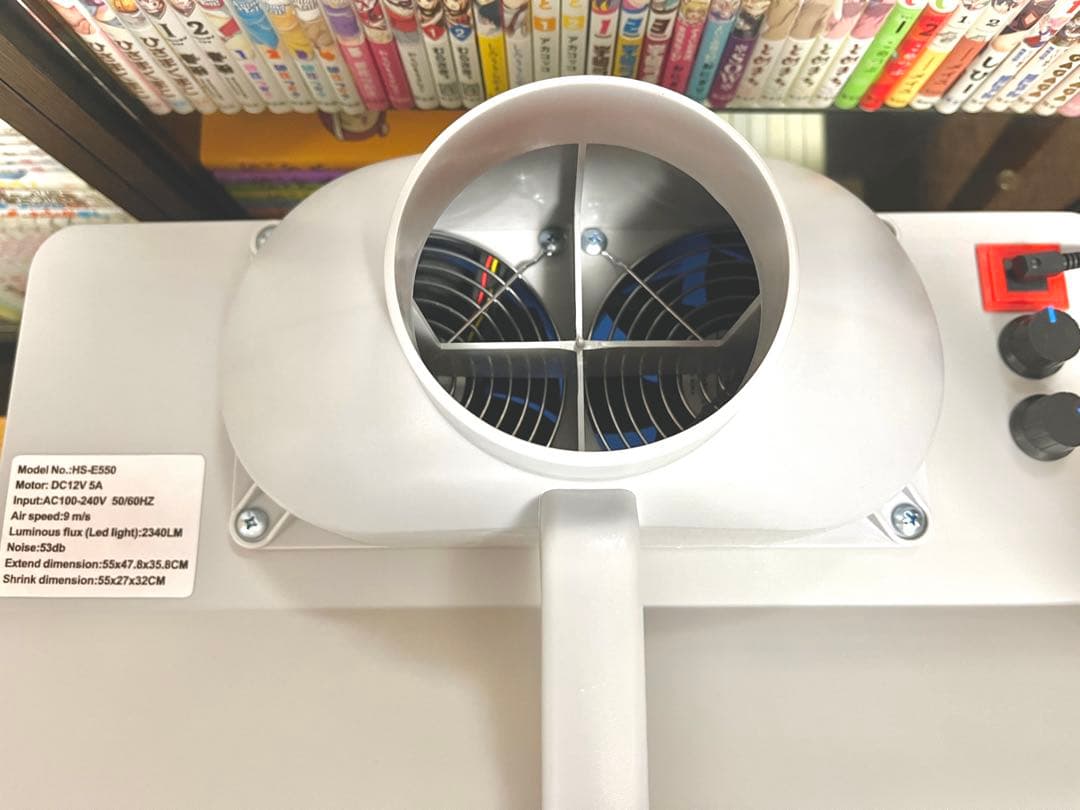 サンコー LEDライト付パワフルファン塗装ブース デラックス