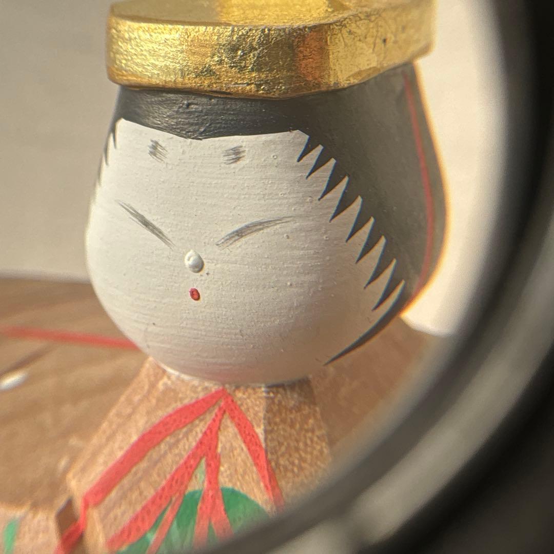 奈良一刀彫 木製 立ち雛 作家物 藤代光雄 創作雛 木彫り