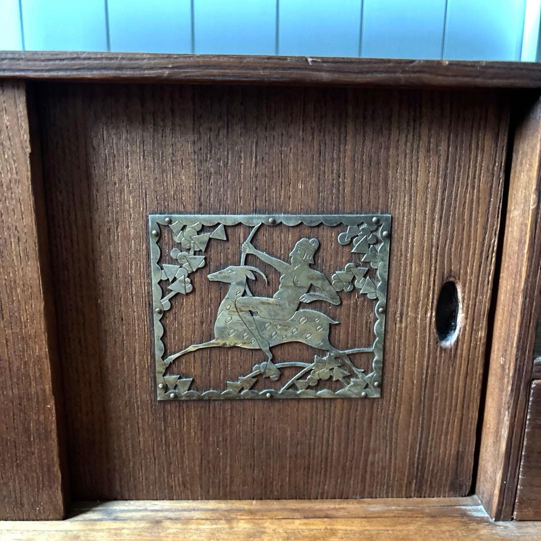 アンティーク　茶箪笥　飾り棚