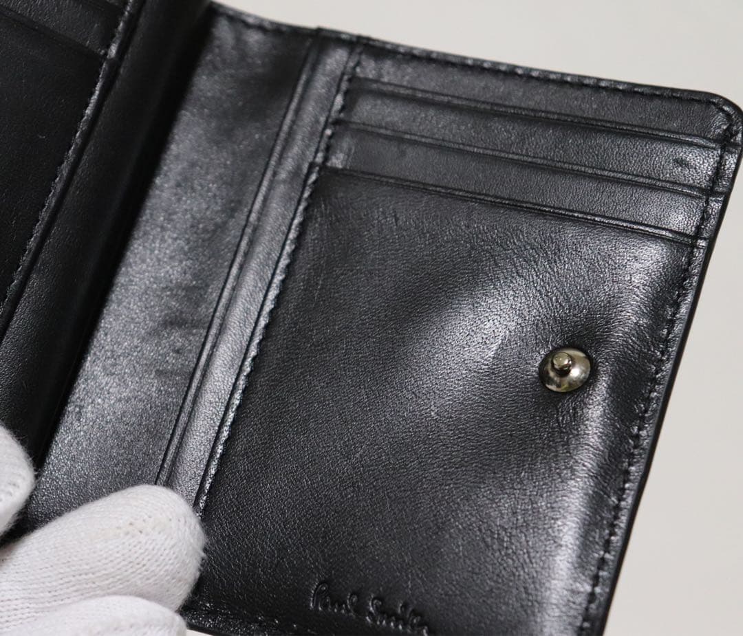 《ポールスミス》新品 ラッキーラビット レザーがま口2つ折り財布 ウォレット