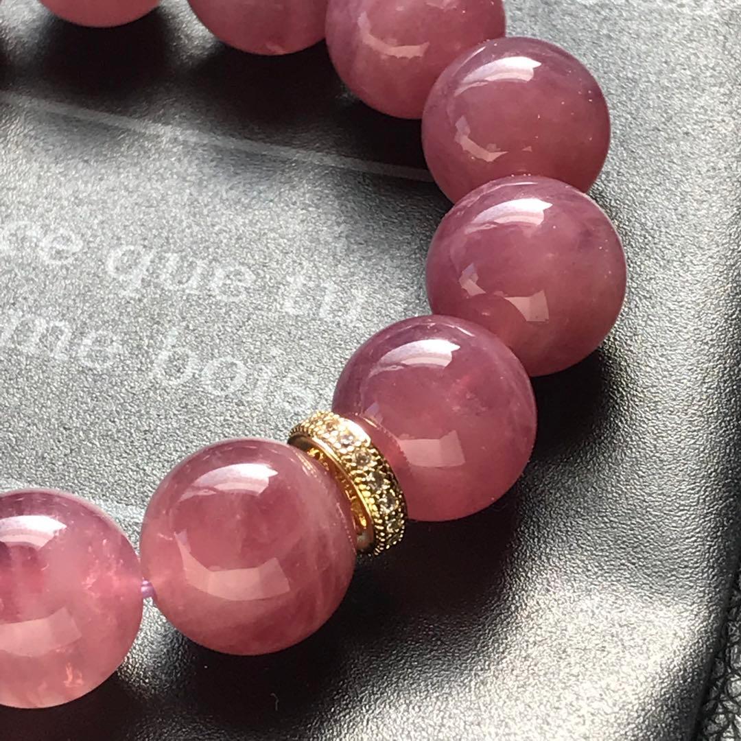 濃いめ、ディープローズクォーツ13mm.15.8cm