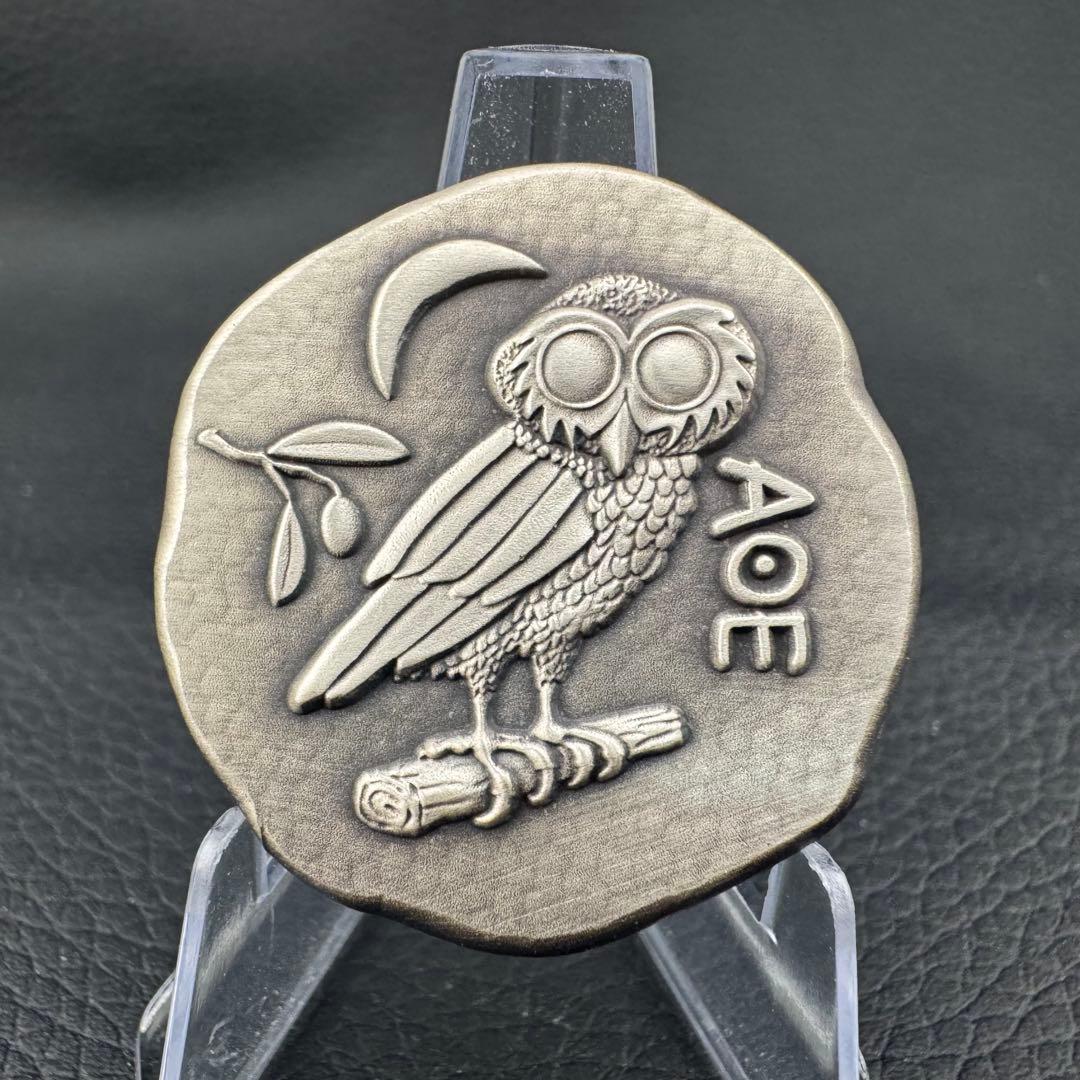 ドラクマ 銀貨 リストライク アンティークハンドメイド仕上げ 1オンス 純銀