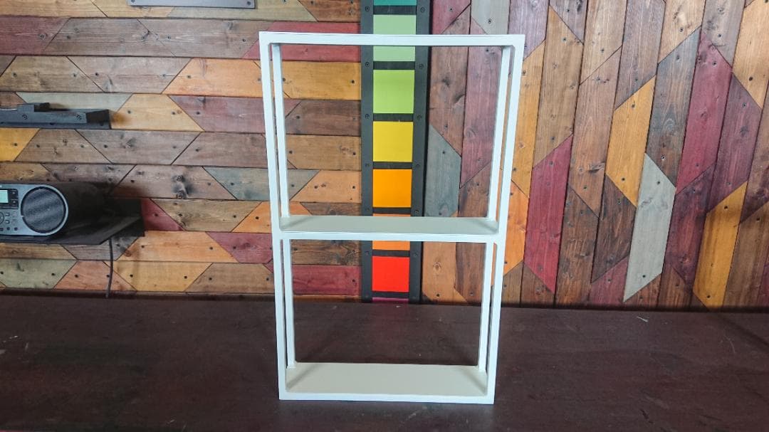 マットホワイトでアイアンな角鉄鉄脚♪ 100×400×850mm 日型 2脚