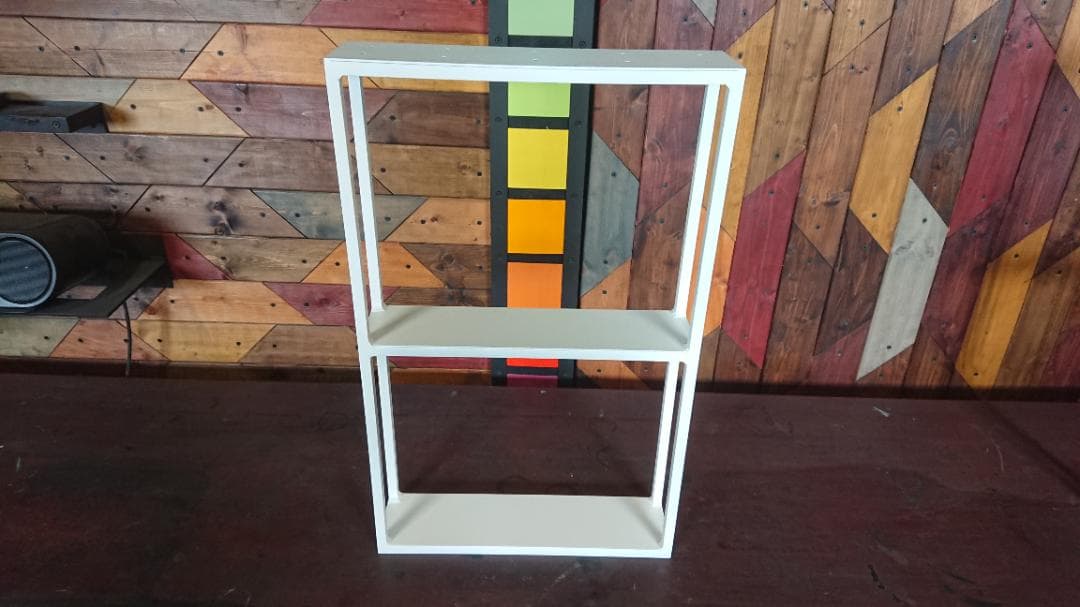 マットホワイトでアイアンな角鉄鉄脚♪ 100×400×850mm 日型 2脚