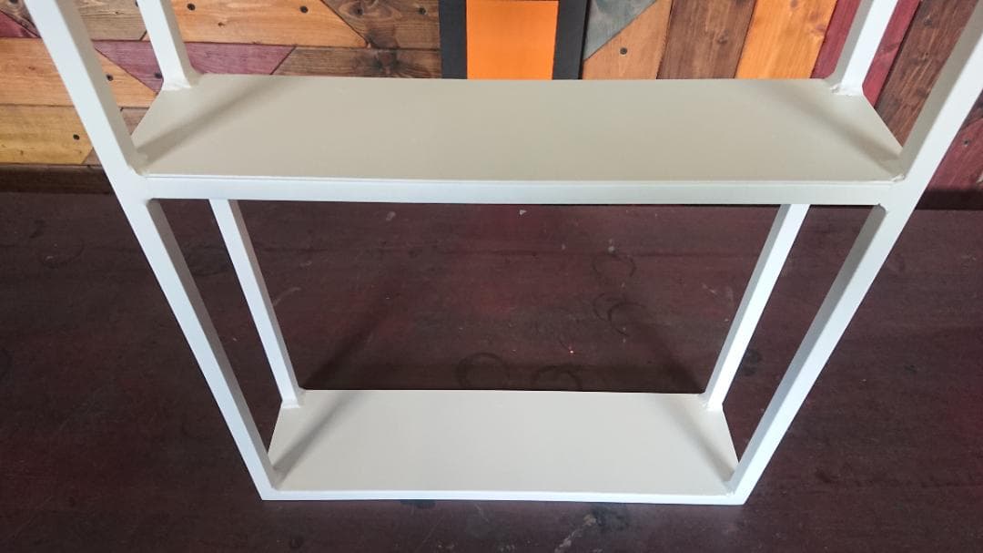 マットホワイトでアイアンな角鉄鉄脚♪ 100×400×850mm 日型 2脚