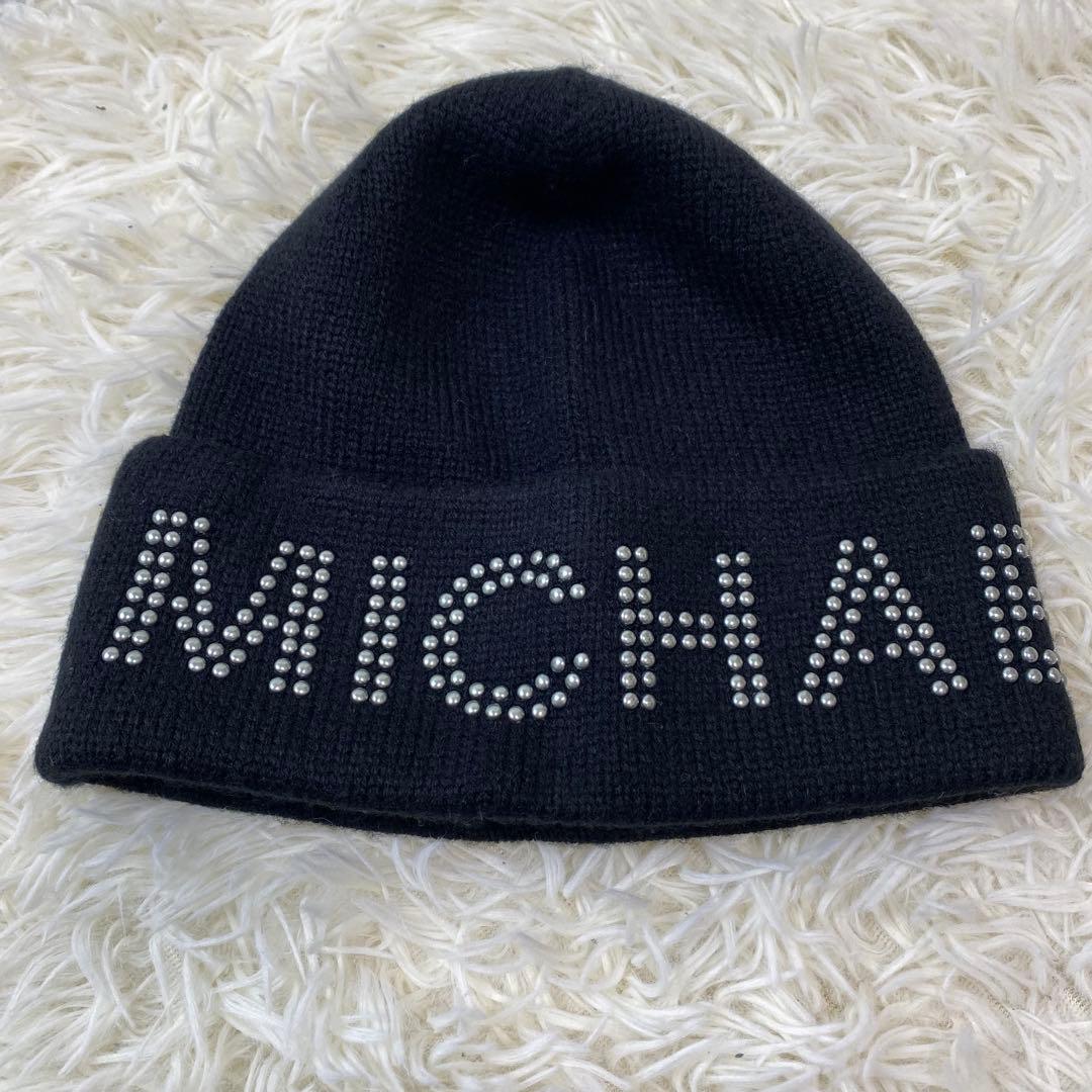 【MICHAEL KORS】 ニットキャップ 手袋 マフラー 3点セット 黒