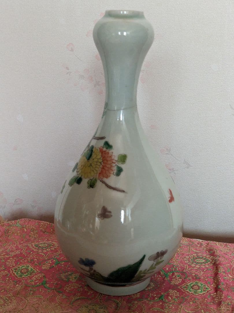 ♦中国陶磁 粉彩 花鳥図 瓶 花瓶 光緒年製 コレクション 骨董品アンティーク