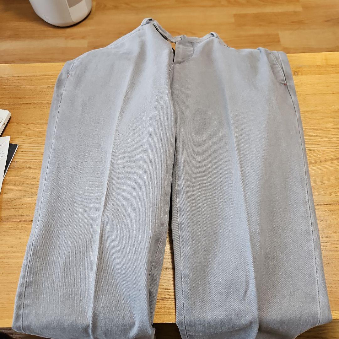 【新品未使用】PT01AWスリムコットンパンツ ライトグレー S46定価約5万円