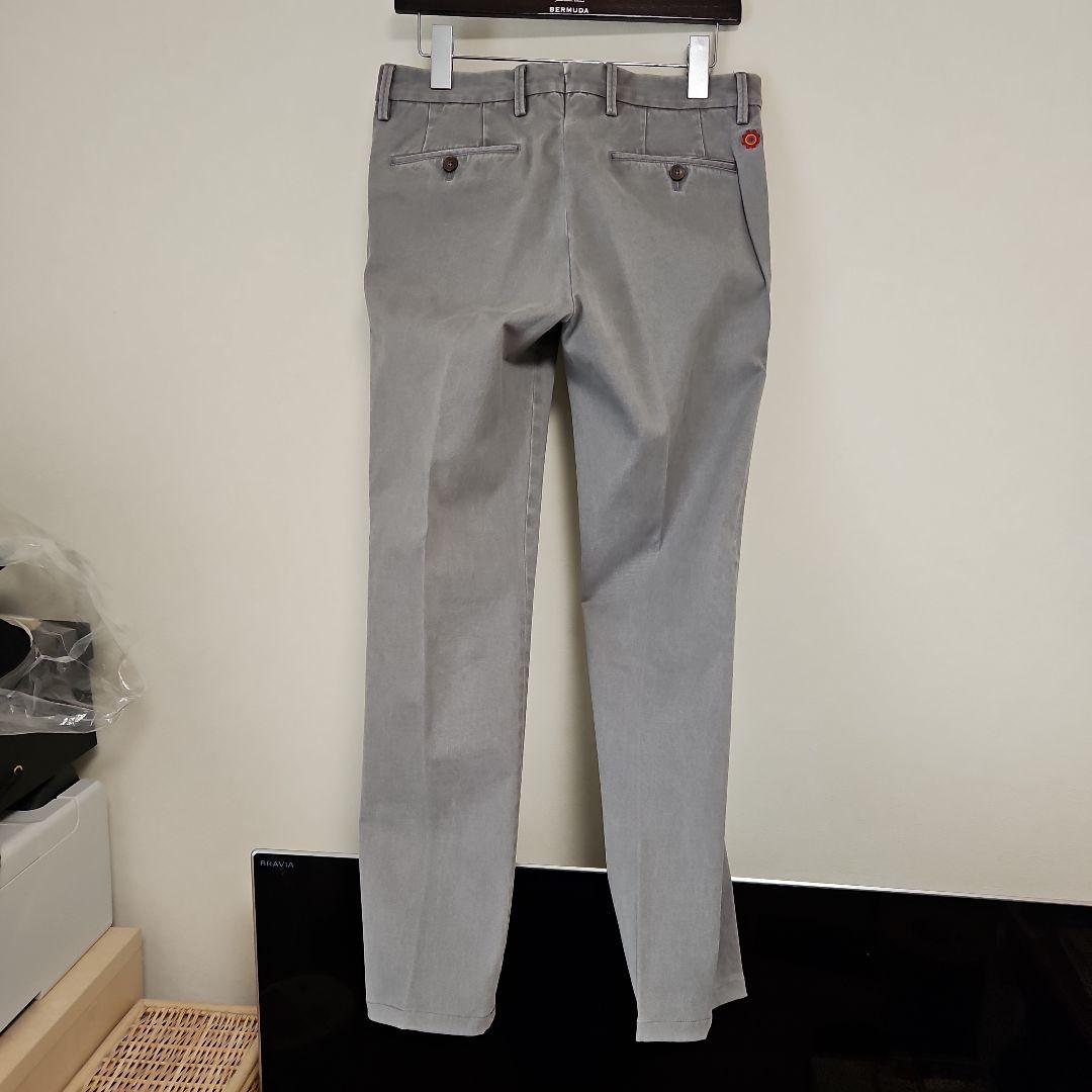 【新品未使用】PT01AWスリムコットンパンツ ライトグレー S46定価約5万円