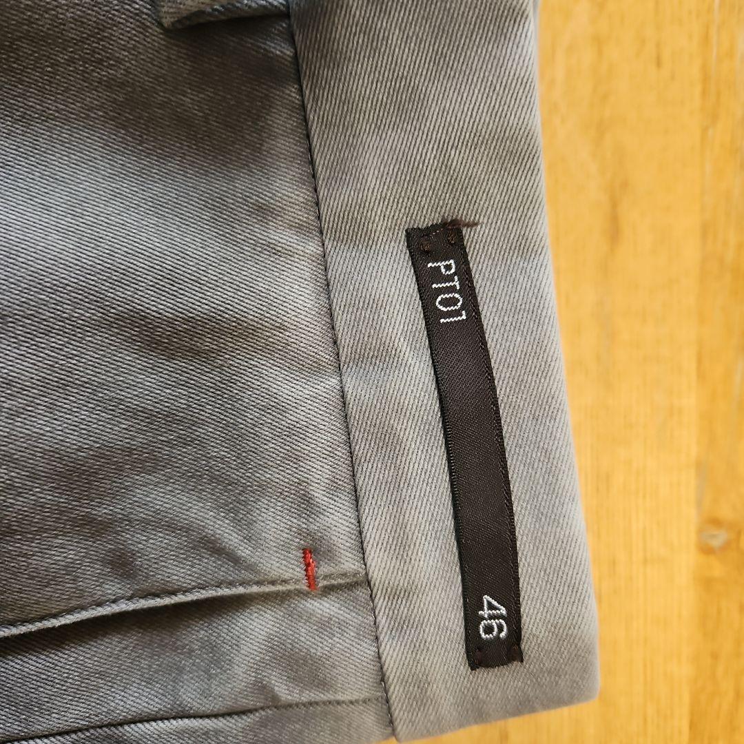 【新品未使用】PT01AWスリムコットンパンツ ライトグレー S46定価約5万円