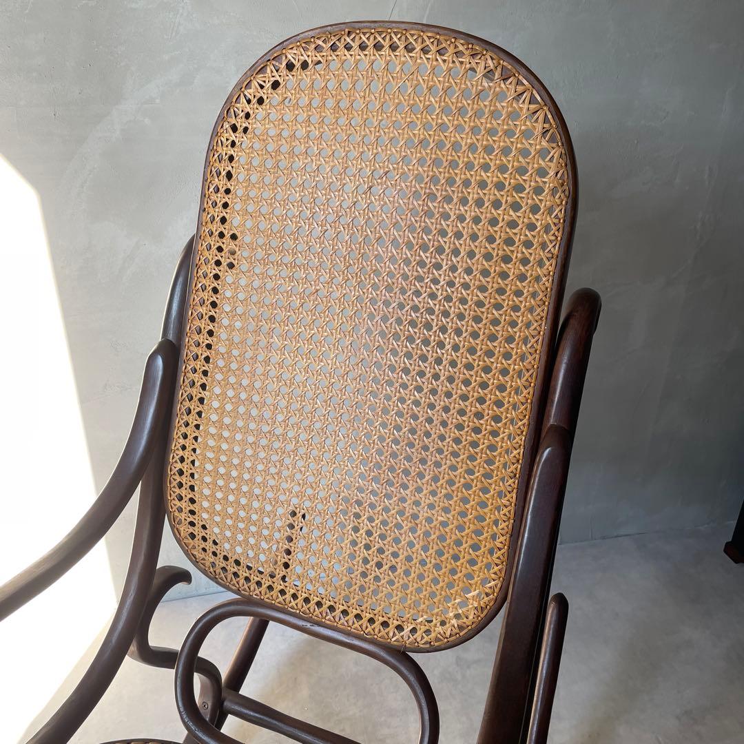 トーネット　マルニ　ベントウッド　ロッキングチェア　ラタン　曲木　ヴィンテージ