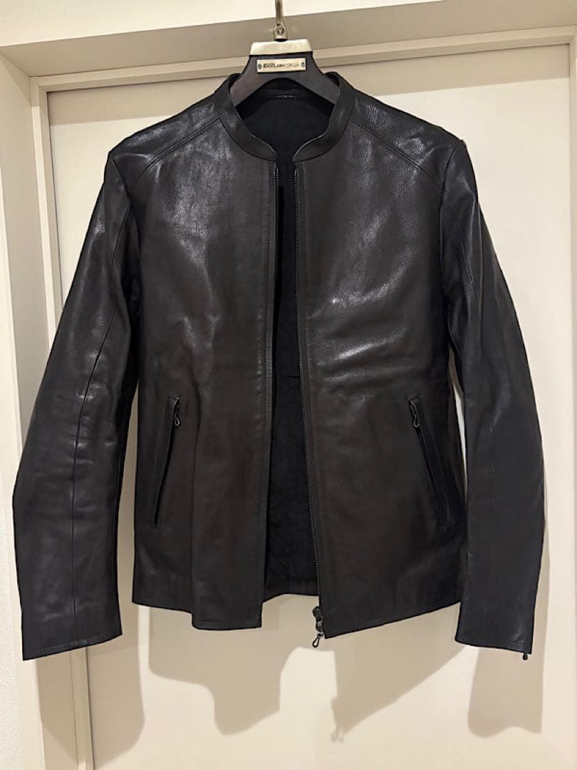 美品バックラッシュ19AW定価25万スロベニアカーフレザーシングルライダース黒M