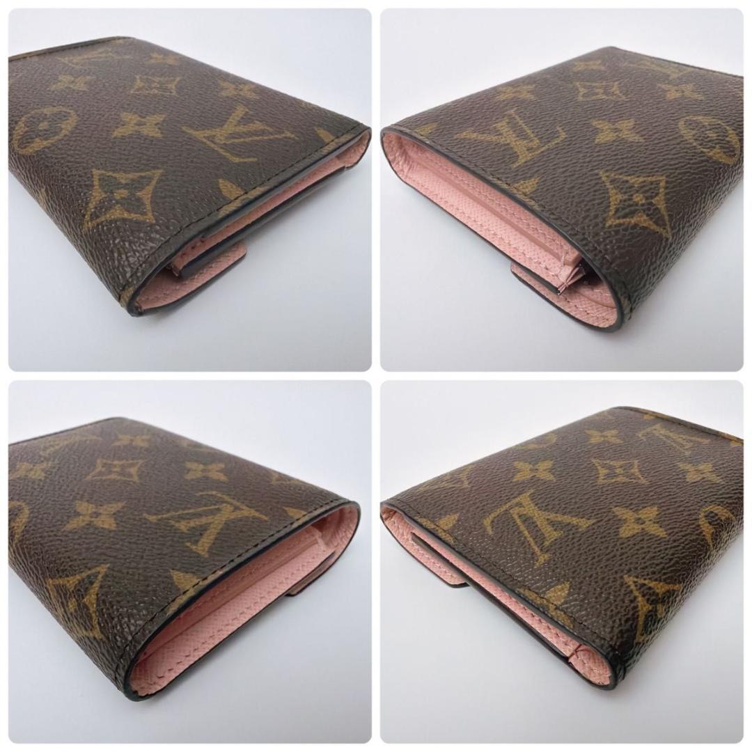 ルイヴィトン ポルトフォイユ・ヴィクトリーヌ 三つ折り財布 ローズバレリーヌ