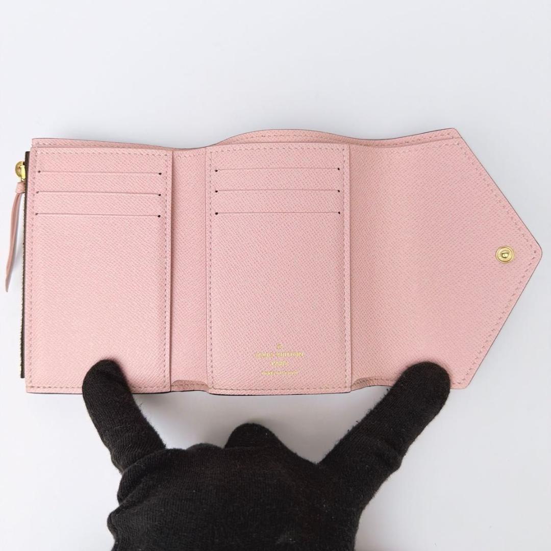 ルイヴィトン ポルトフォイユ・ヴィクトリーヌ 三つ折り財布 ローズバレリーヌ