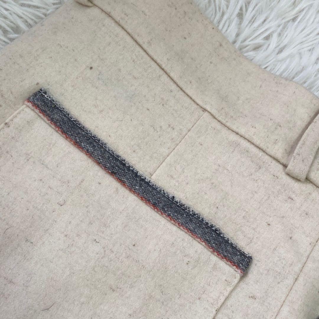 FRANKLEDER ウールパンツ ベージュ M カジュアル シンプル