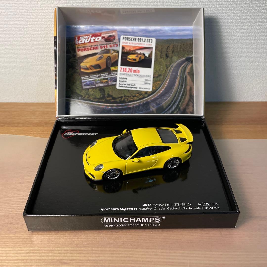 ミニチャンプス　ポルシェ　911 GT3 (991.2) 1/43 イエロー