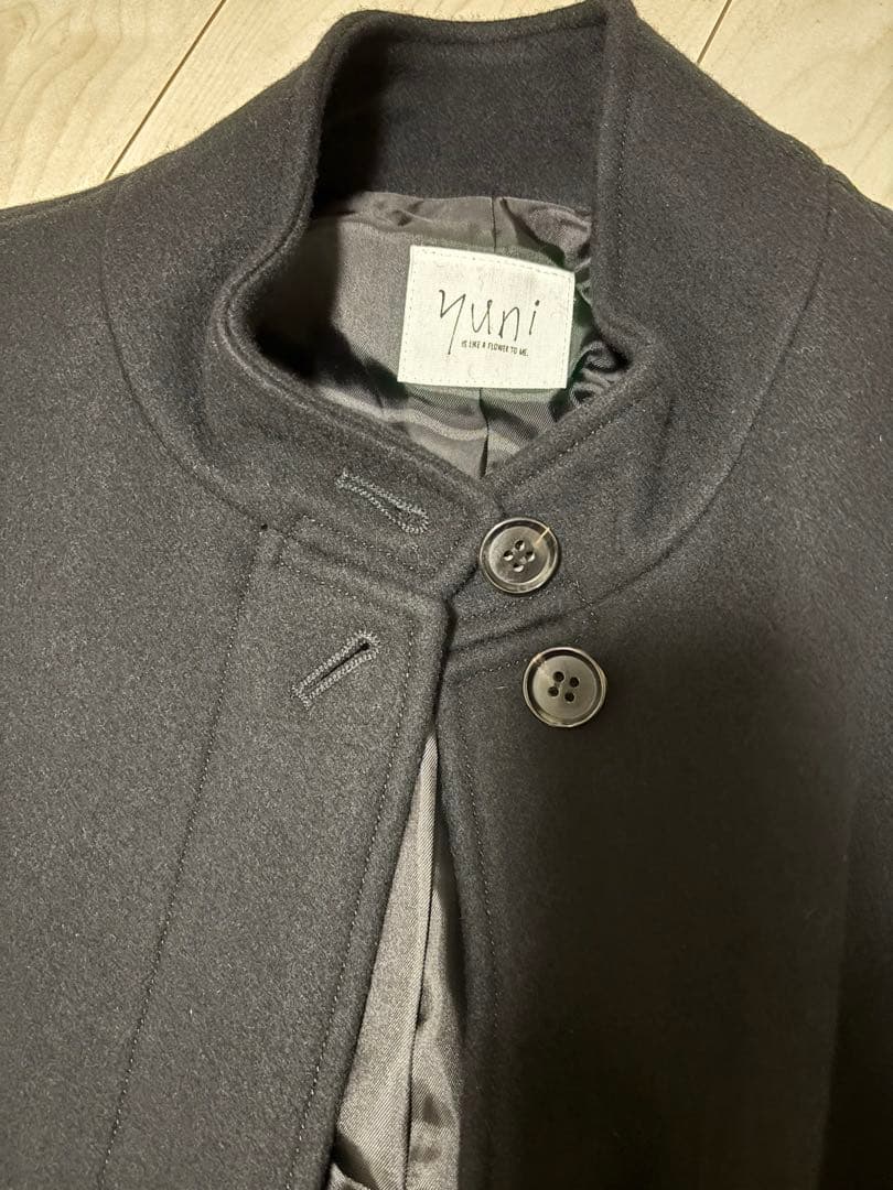 新品未使用 yuni ウールショートコート クロ