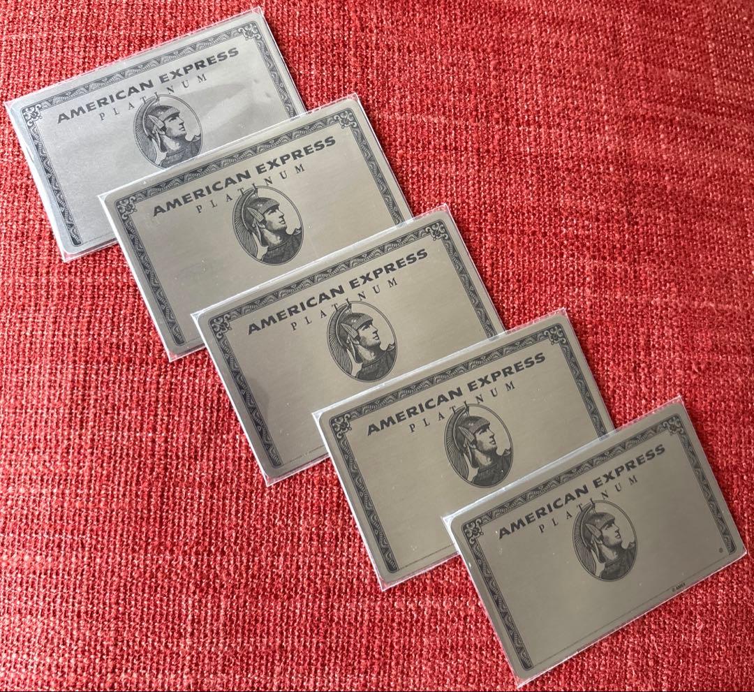 AMERICAN EXPRESS アメックス プラチナカード型 ミラー5枚セット