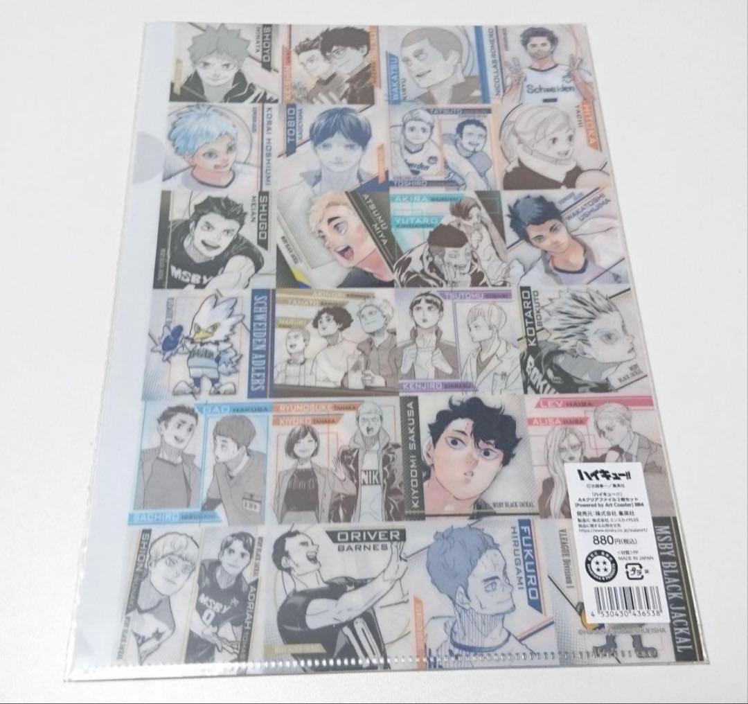 ハイキュー アートコースター柄 クリアファイル 2枚セット　10点