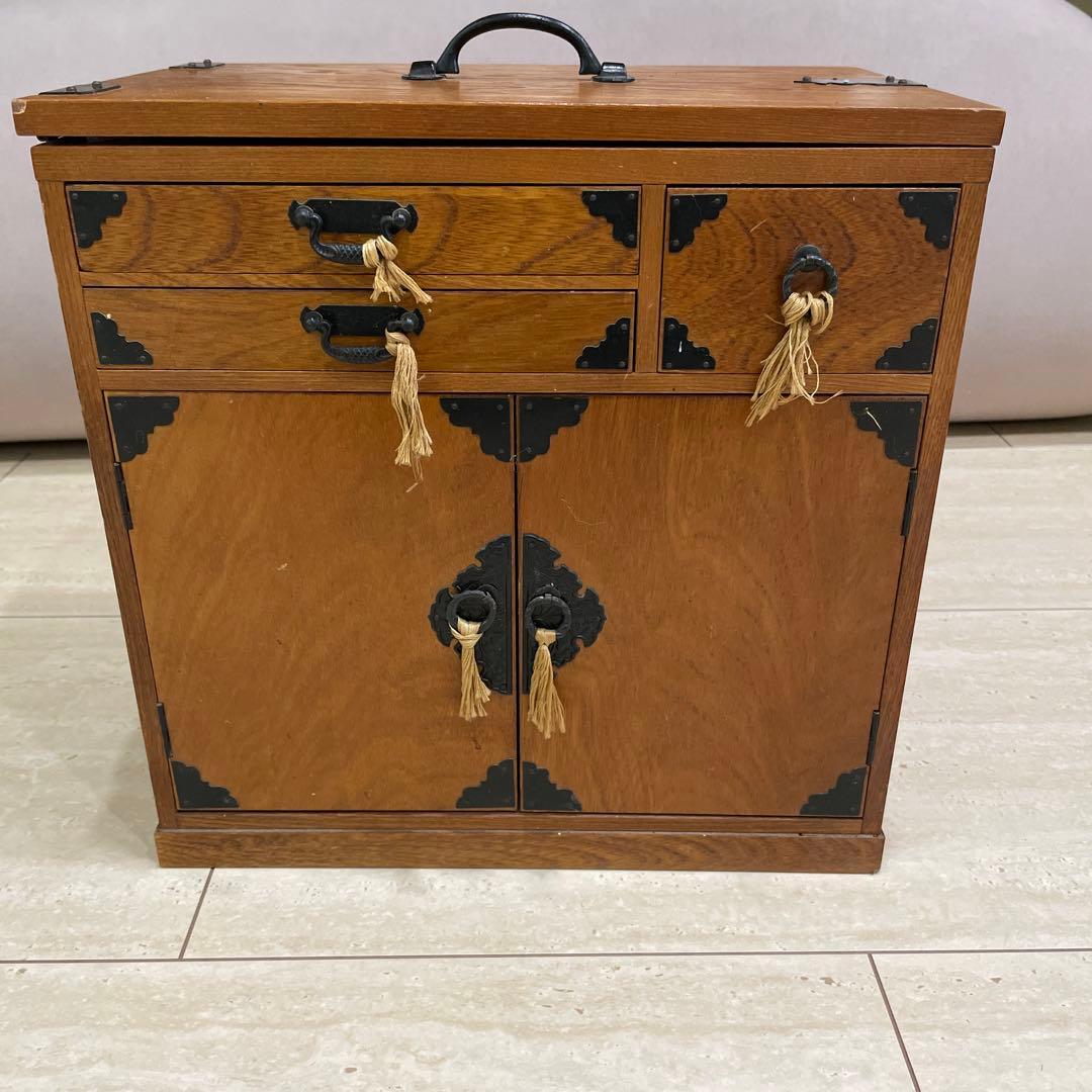 裁縫箱　小型ミシン 収納箱 アンティーク　ミシン