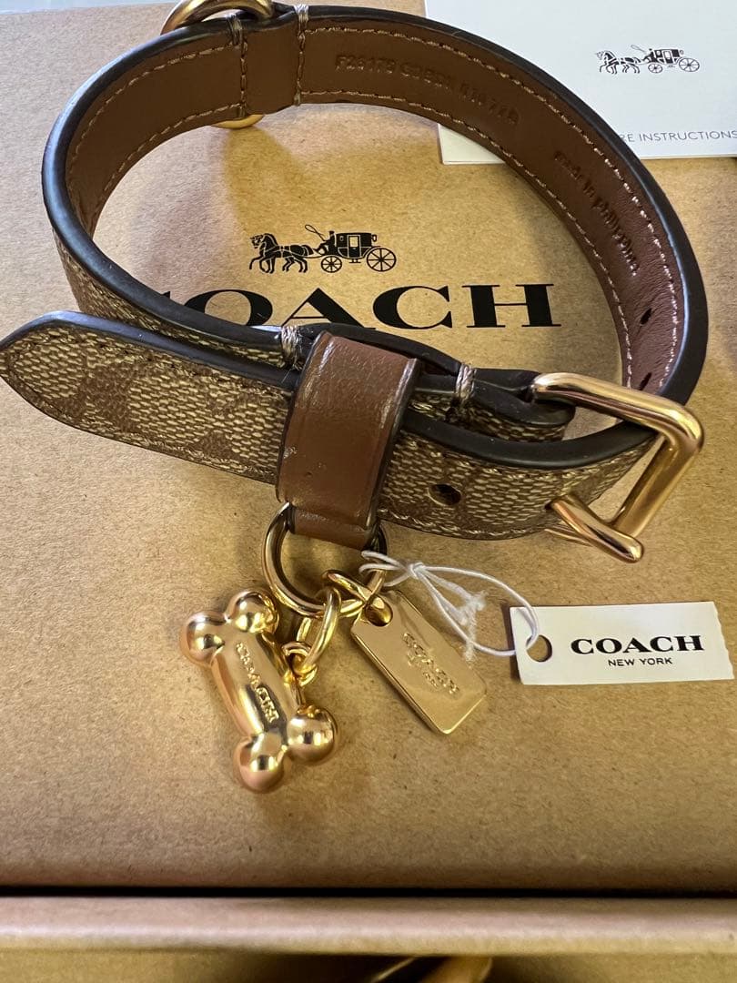 COACHリードと首輪2頭セット