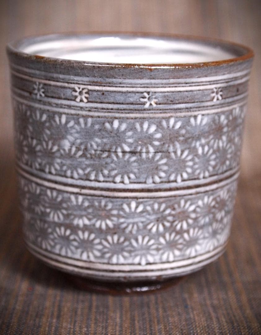 人気作家★中里隆【師：小山富士夫＆中里太郎右衛門】★唐津三島湯のみA★共箱