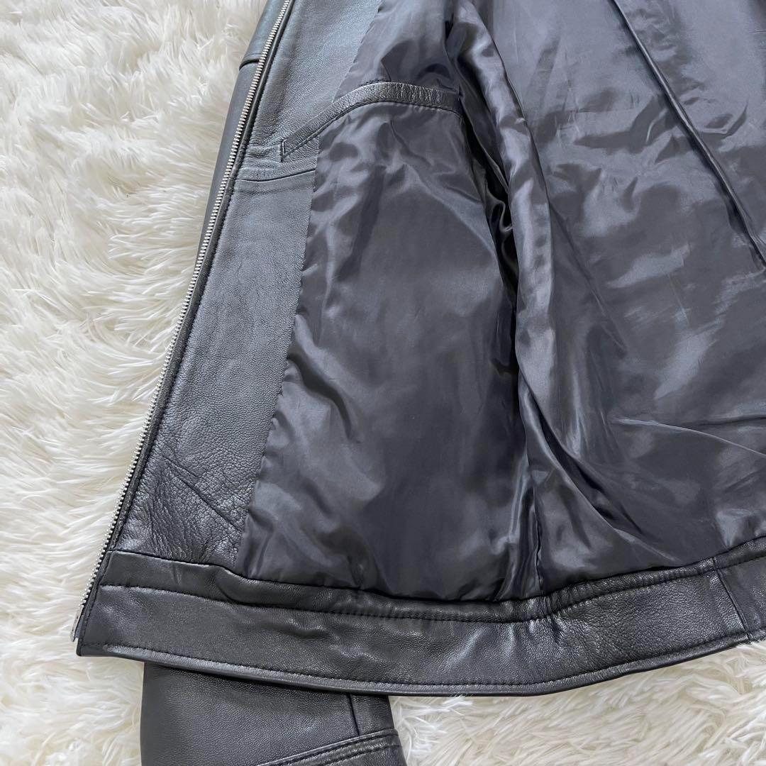 美品✨ラトルトラップ　シングルライダースジャケット　レザージャケット　羊革　M