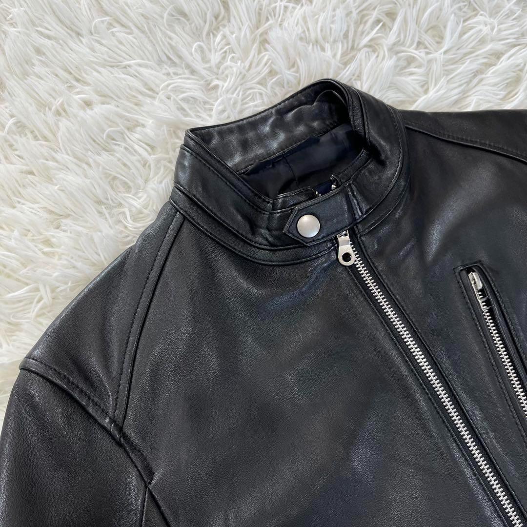 美品✨ラトルトラップ　シングルライダースジャケット　レザージャケット　羊革　M