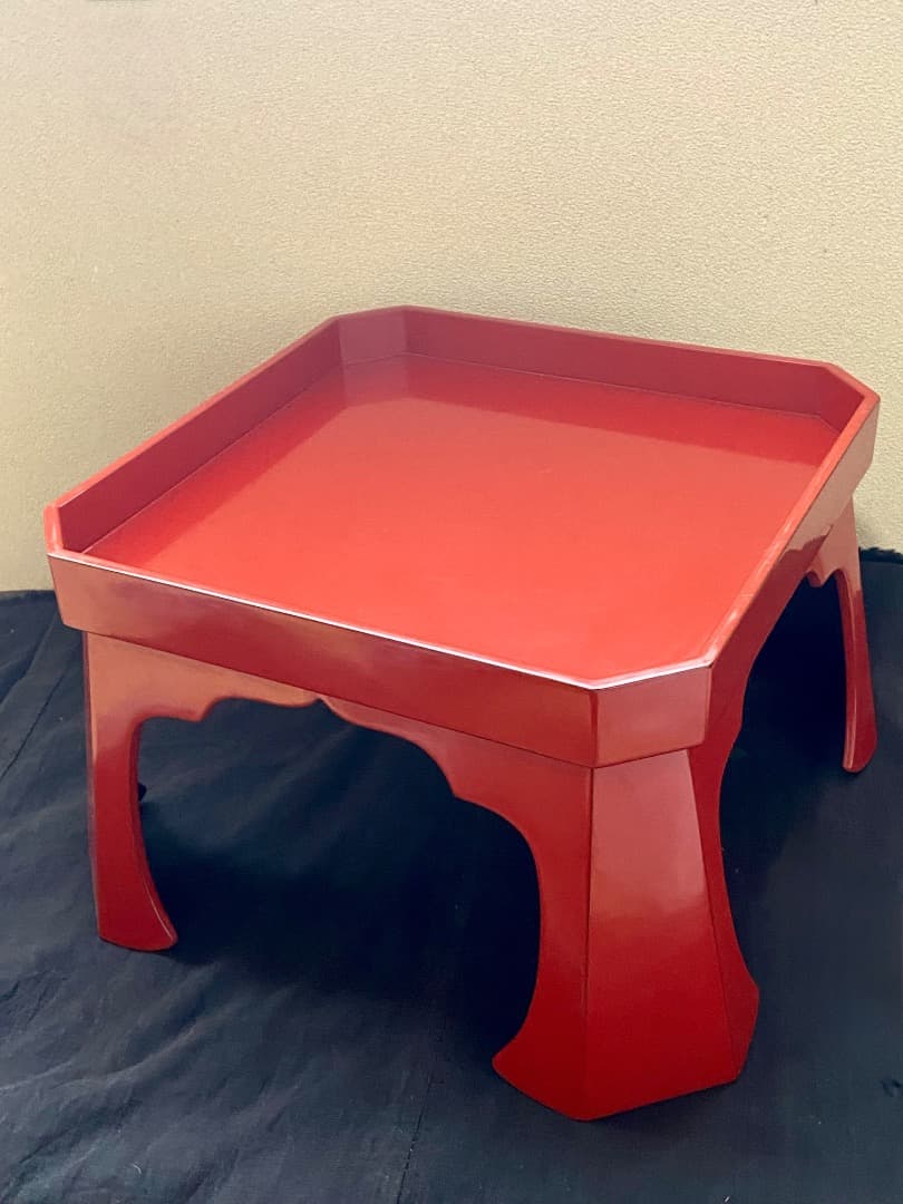 能登蔵出し 輪島塗 朱漆 脚付膳 / 時代 朱塗 漆器膳 正月