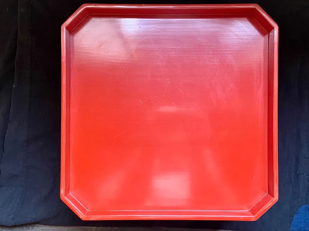 能登蔵出し 輪島塗 朱漆 脚付膳 / 時代 朱塗 漆器膳 正月