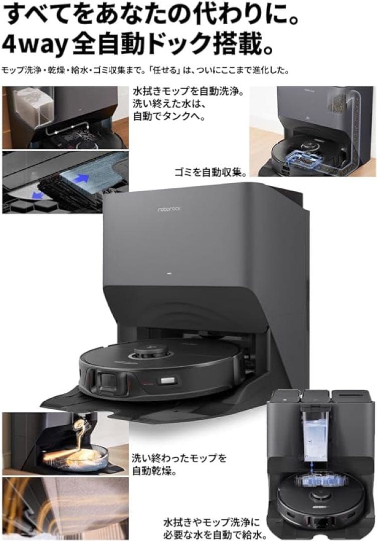 ✨ 全自動ロボット掃除機 ロボロック S8 Pro Ultra 自動モップ洗浄